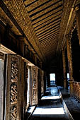 Myanmar - Mandalay, Shwenandaw Kyaung (the Golden Palace) a wonderful example of the Burmese unique teak architecture and wood-carving art. 